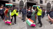 British Police Dance On Sauda Khara Khara: खालिस्तान विरोधी प्रदर्शन में बज रहे थे भारत गाने, डांस करने लगी लंदन पुलिस; सोशल मीडिया पर वीडियो हुआ (Watch Video)